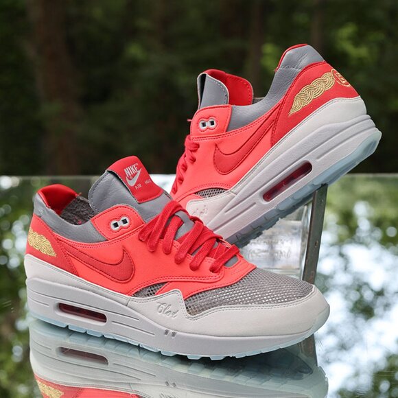 CLOT x Nike Air Max 1 Kiss Of Death Solar Red - Picture 1 of 13